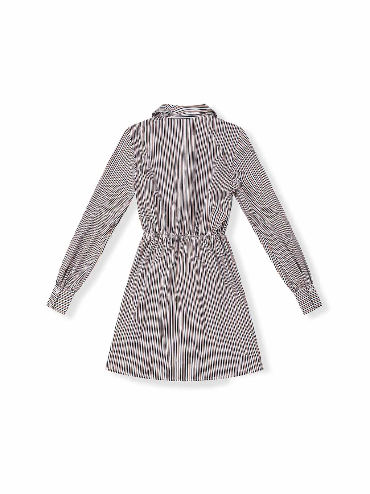 ASOBIO Long-Sleeve Asymmetrical Wrap Shirt Dress