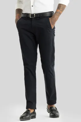 Astral Navy Plain Slim Fit Chinos