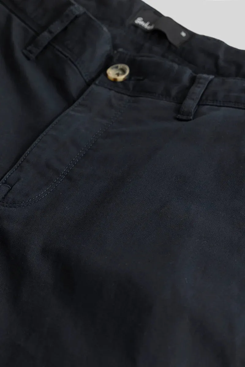 Astral Navy Plain Slim Fit Chinos