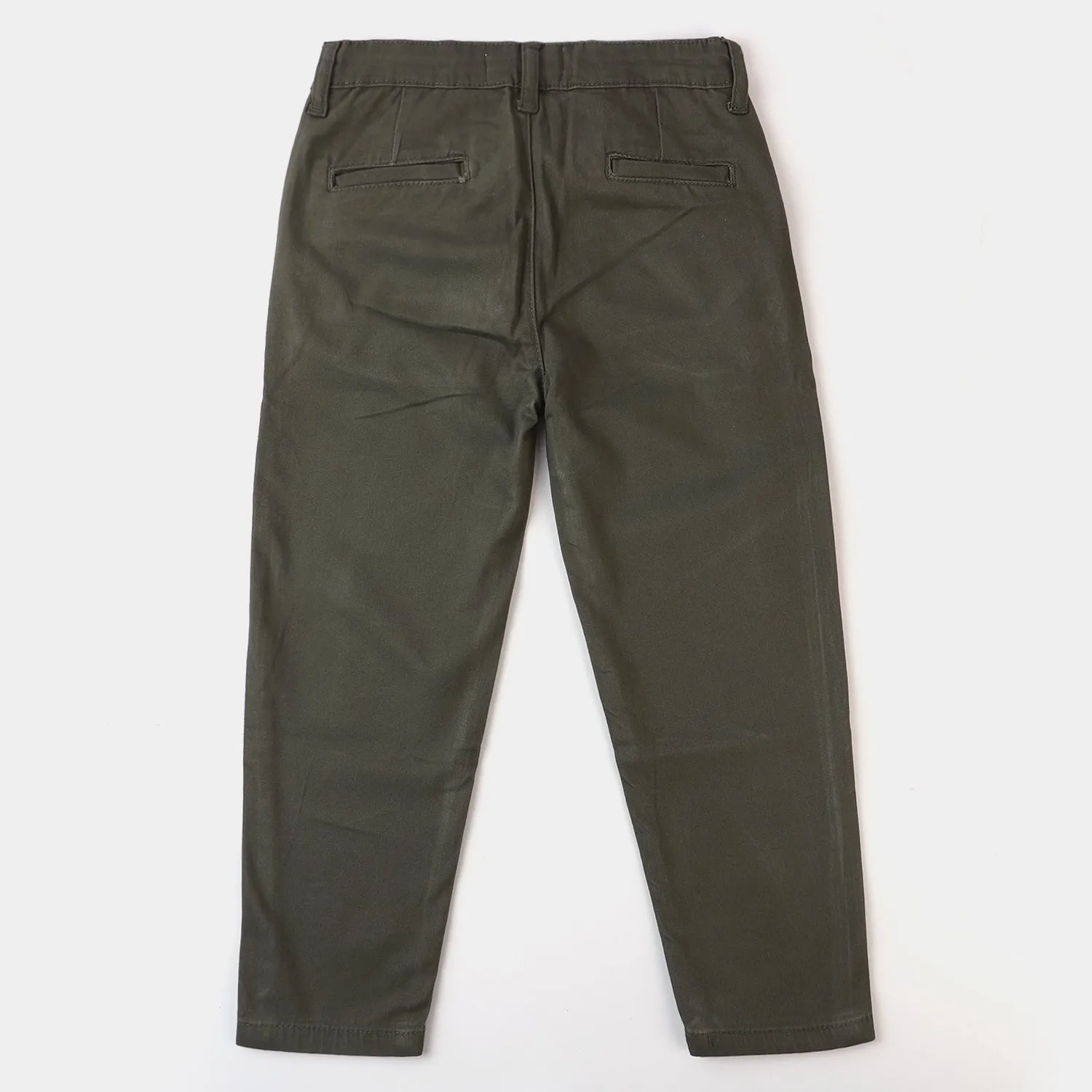 Boys Cotton Pant Basic - Olive