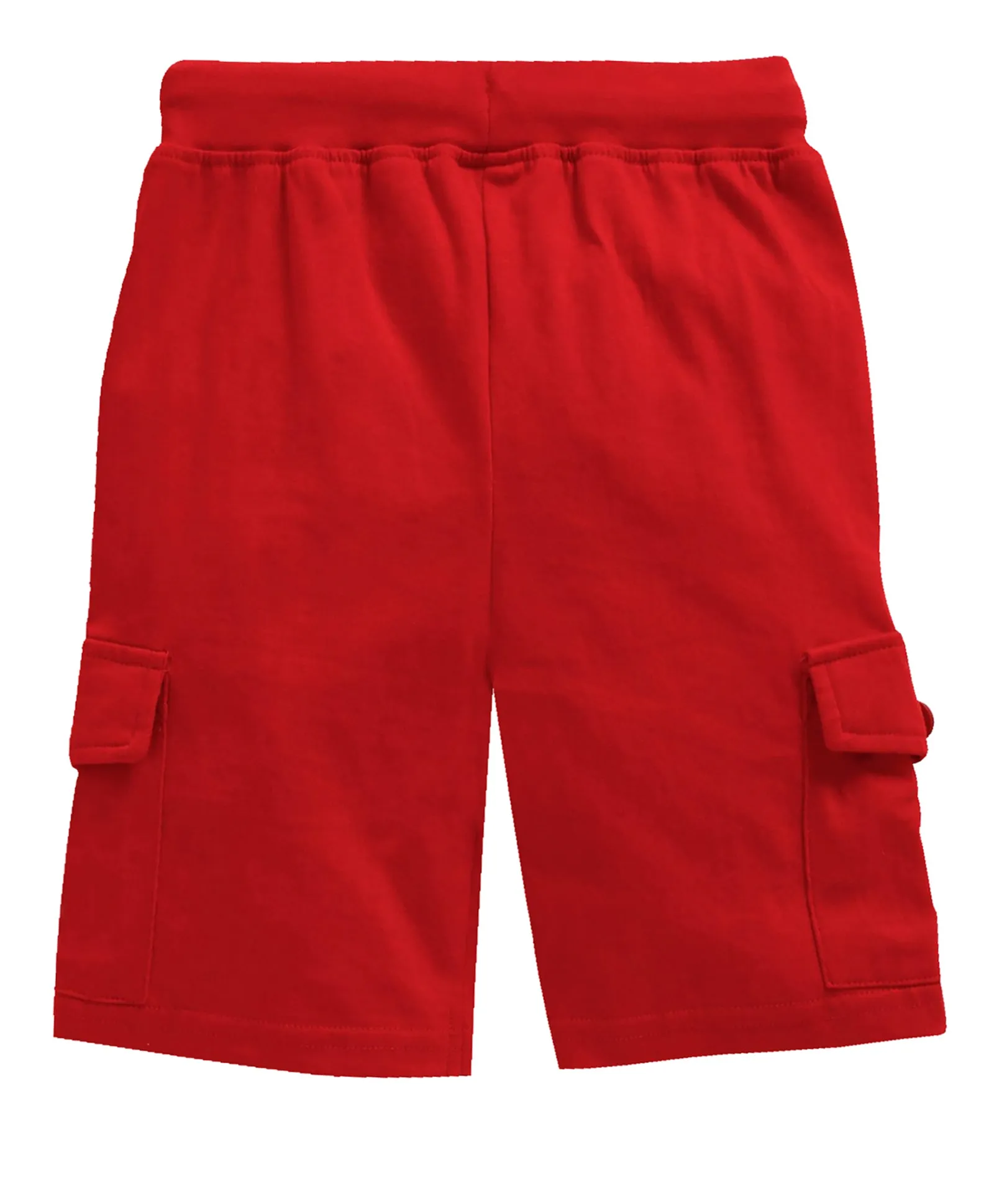 Boys Solid Knit Knee length Cargo Shorts - Pack of 2