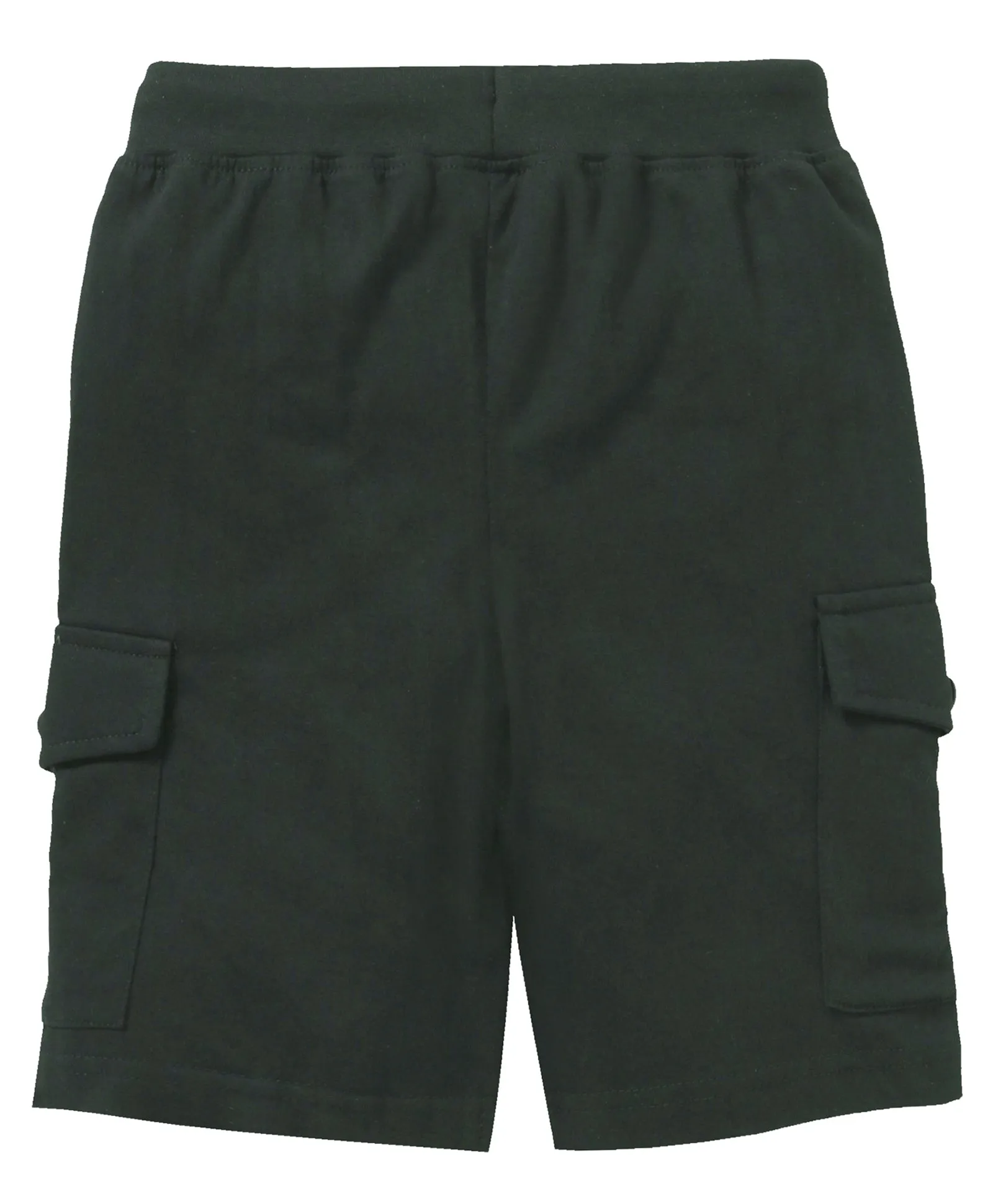 Boys Solid Knit Knee length Cargo Shorts - Pack of 2