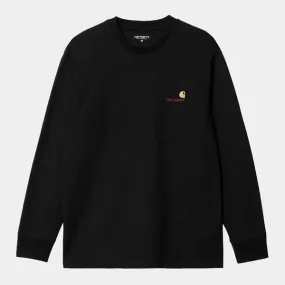 Carhartt WIP American Script Long Sleeve T-Shirt Black