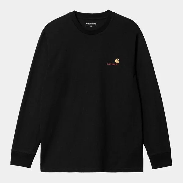 Carhartt WIP American Script Long Sleeve T-Shirt Black