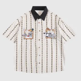 Cartoon Embroidered Shirts