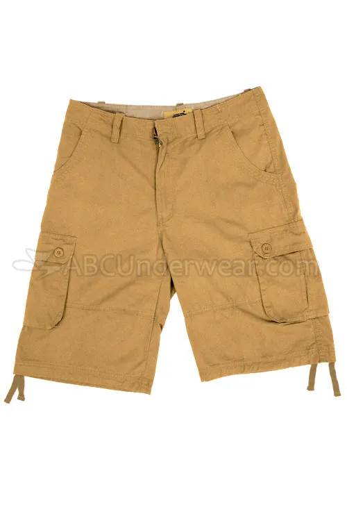 Cotton Cargo Shorts - Tan