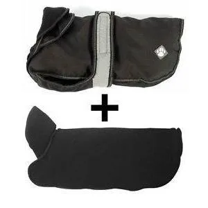 Danish Design - The Ultimate 2 in 1 Waterproof and Fleece Dog Coat - Grey