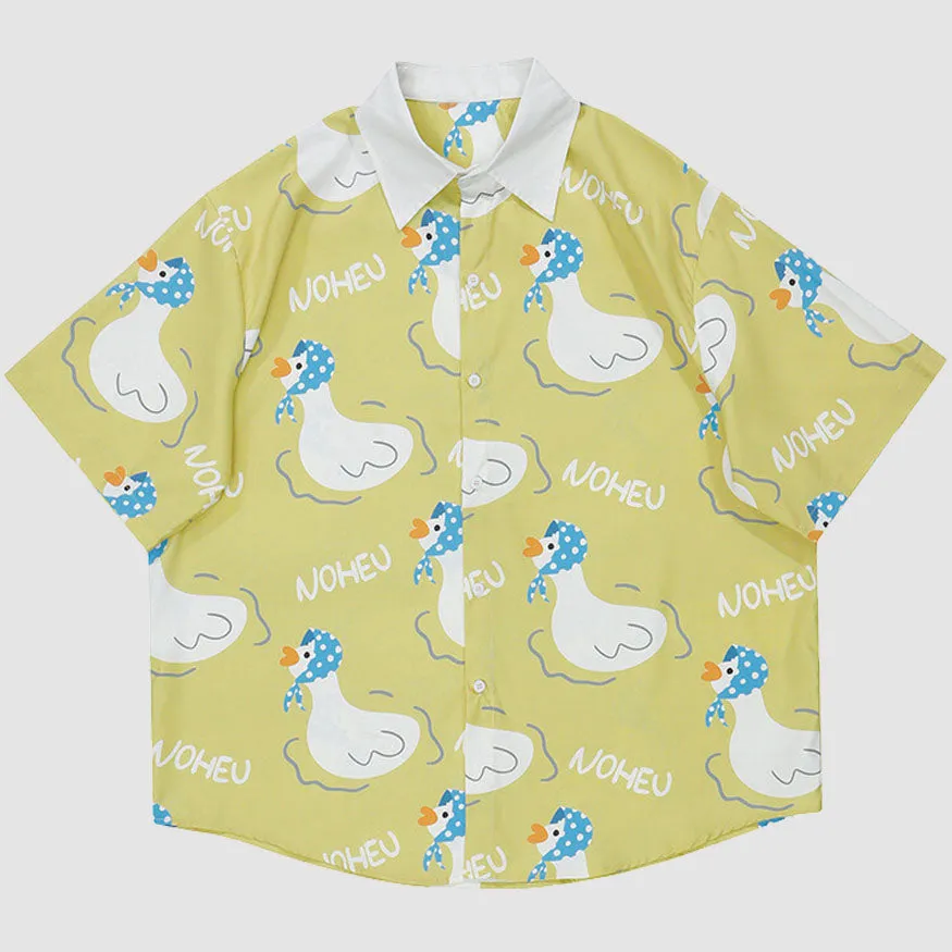 Duck Pattern Printed Shirts