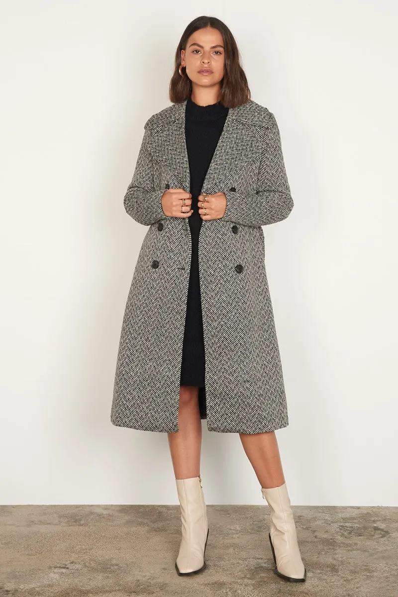 Esmaee - Modrian Coat -Herringbone