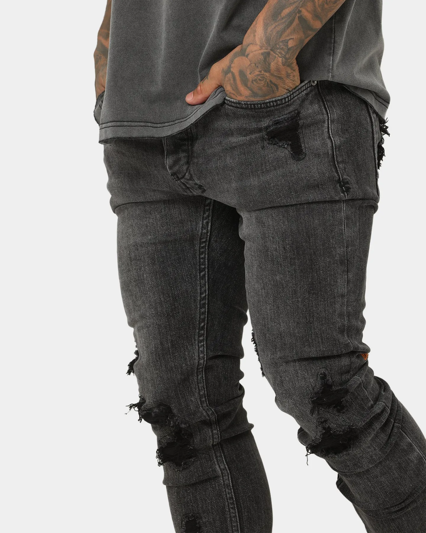 Ksubi Van Winkle Spray Out Orange Pants Black