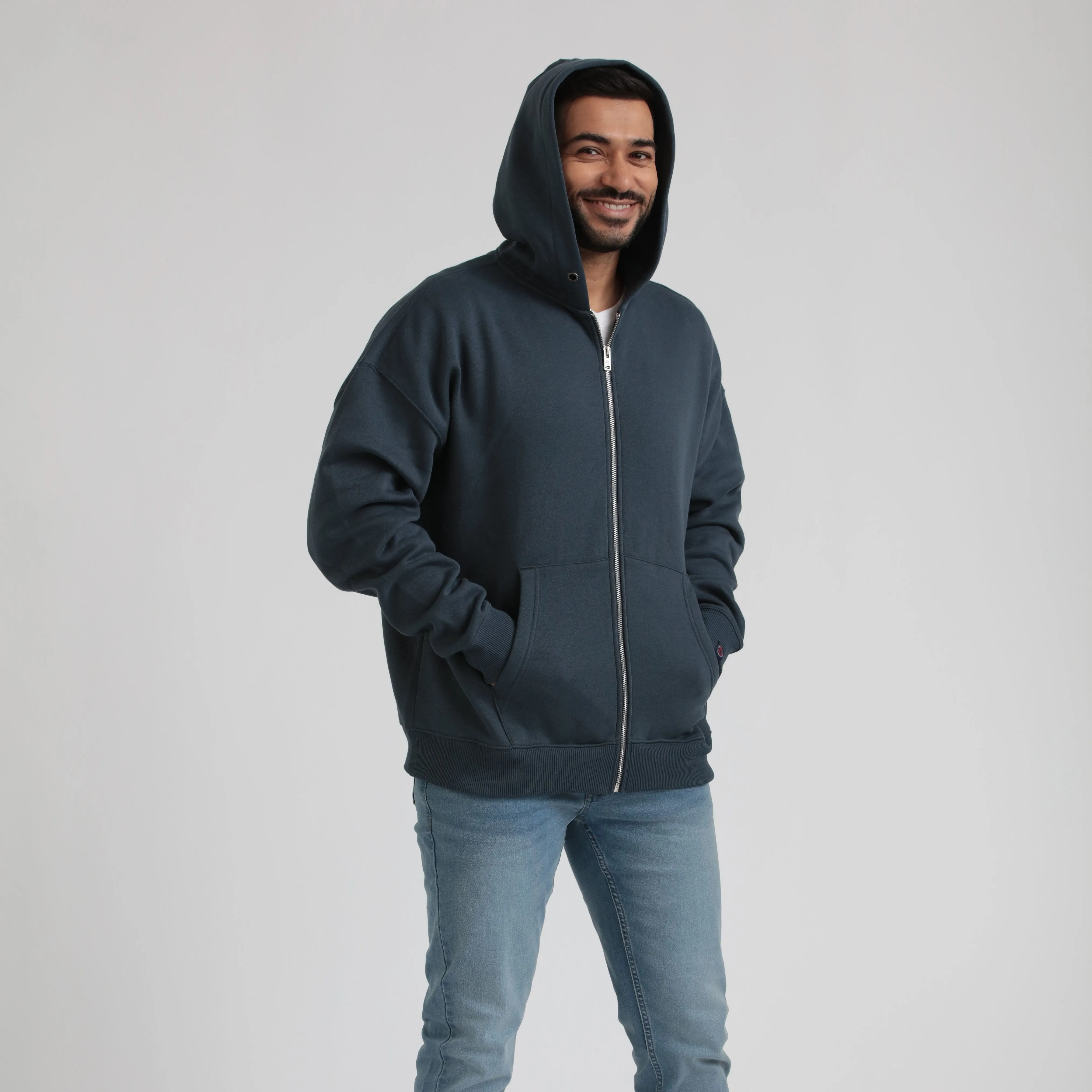 Long Sleeve Fleece Zip Up Hoodie