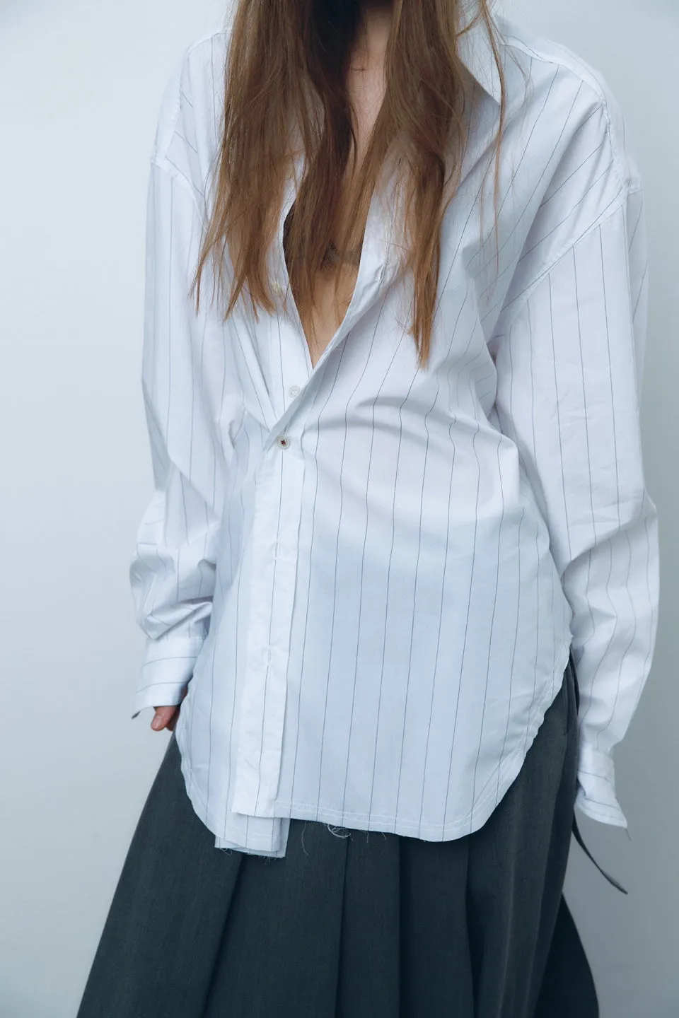 Loose fit stripe shirts