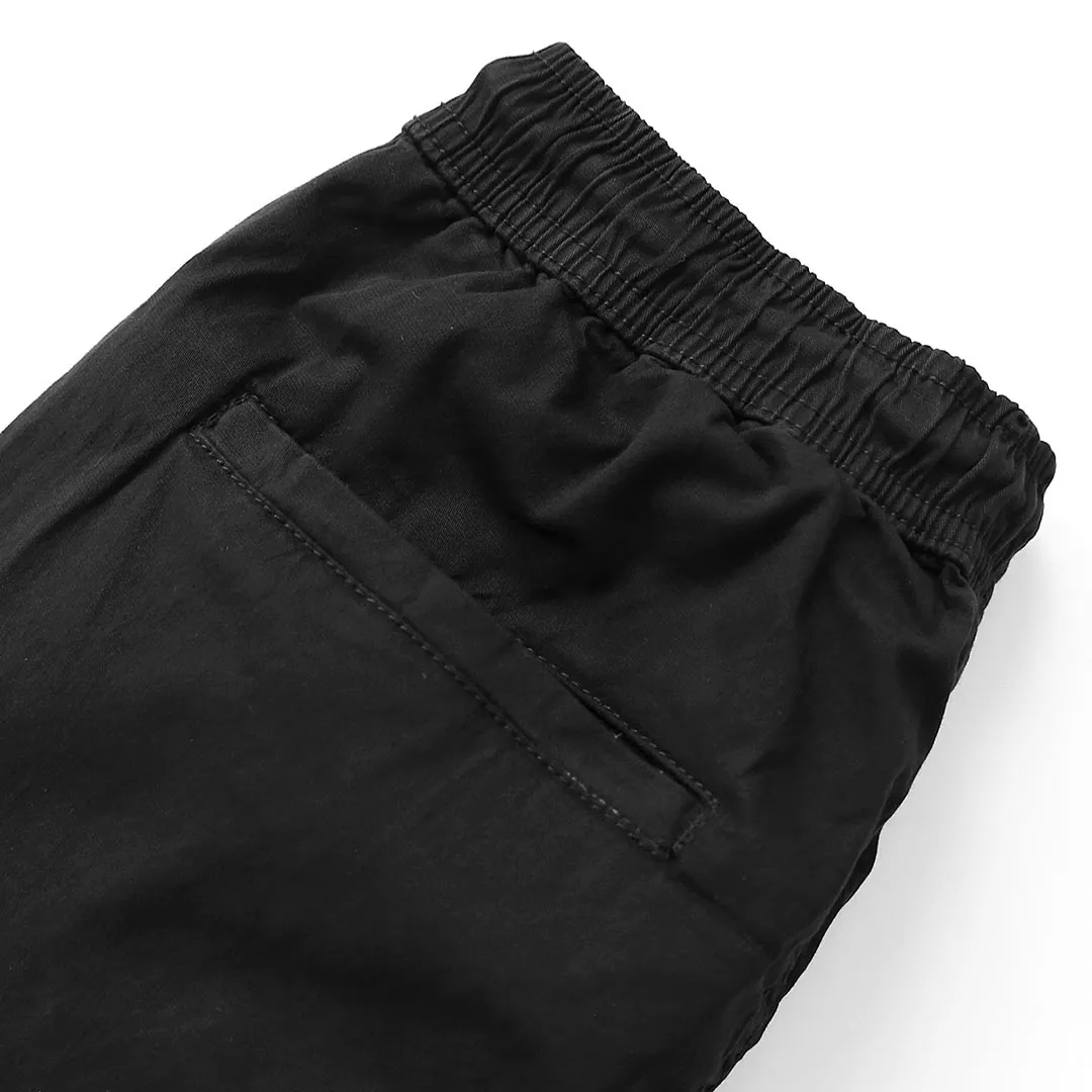 Men Close Bottom Black Stretch Cotton Jogger Pant