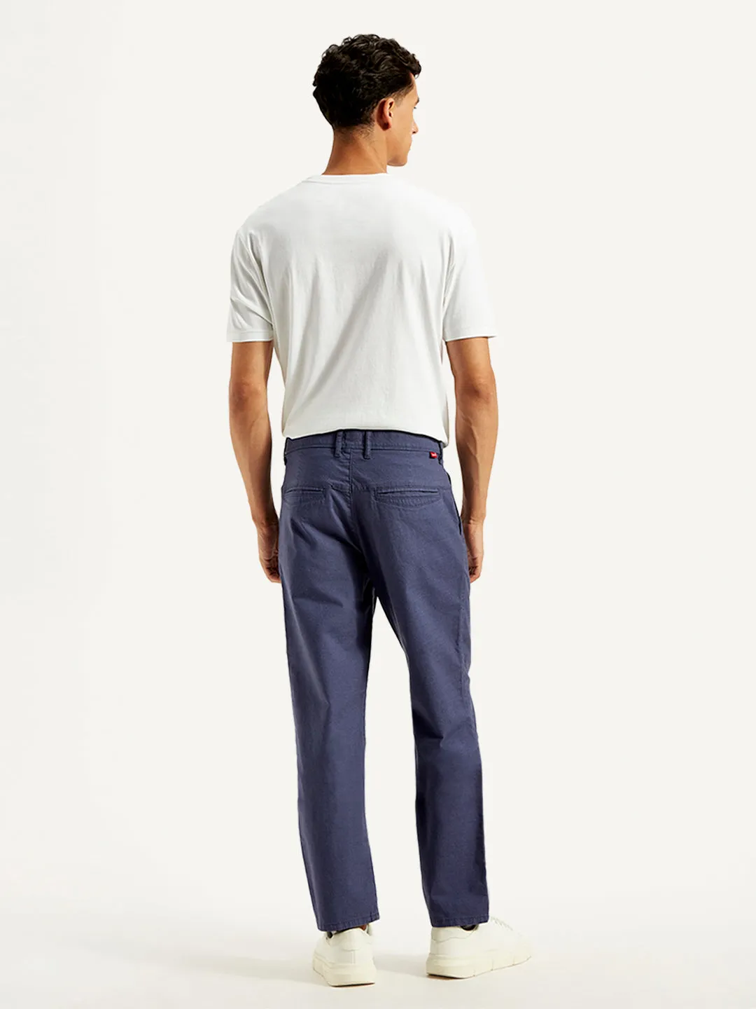 Men's Blue Straight Fit Chinos