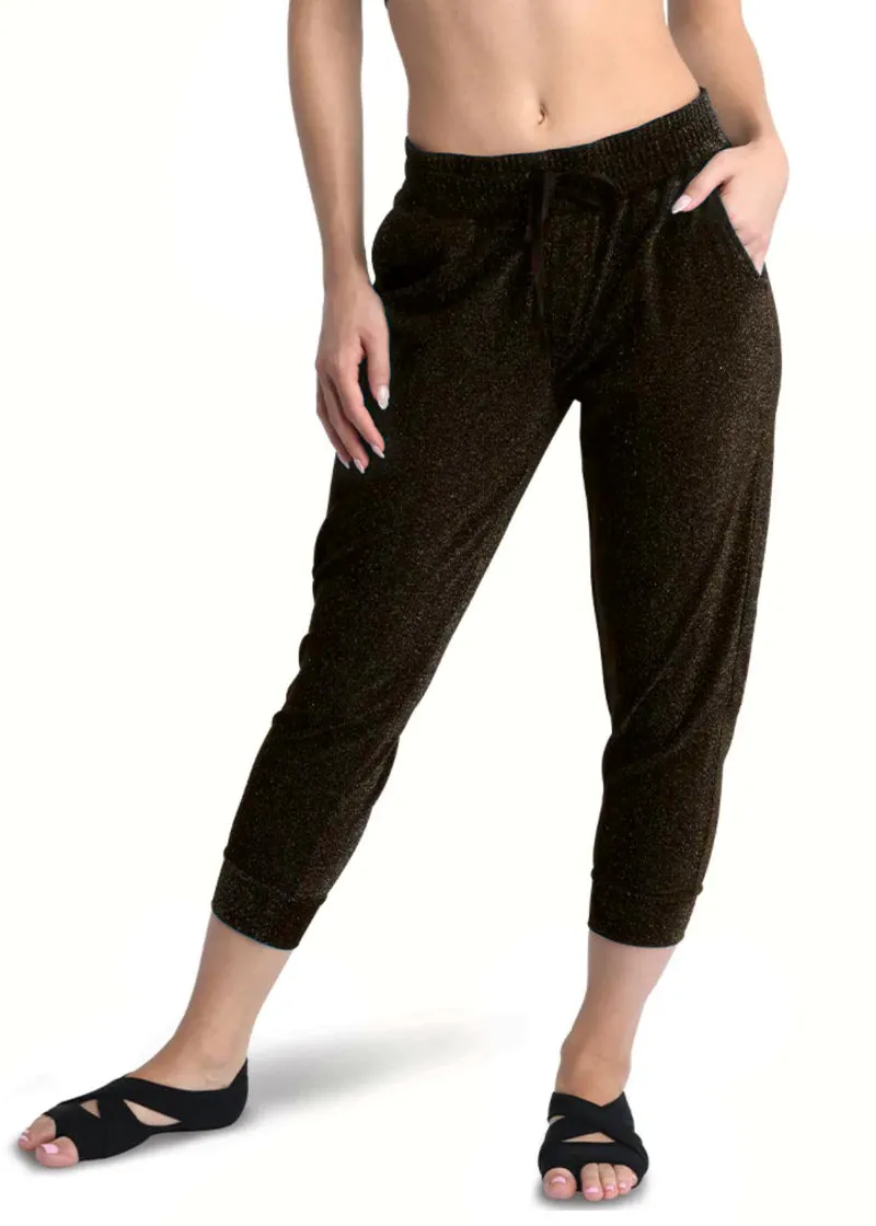 ON SALE Sparkle Cropped Jogger Pants