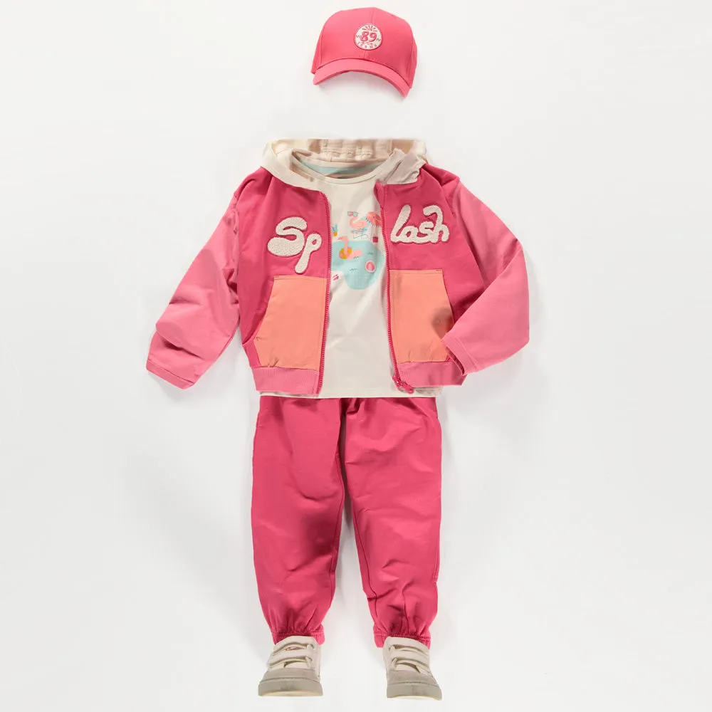 Pantalon rose style jogger, enfant ||Pink jogger pants, child