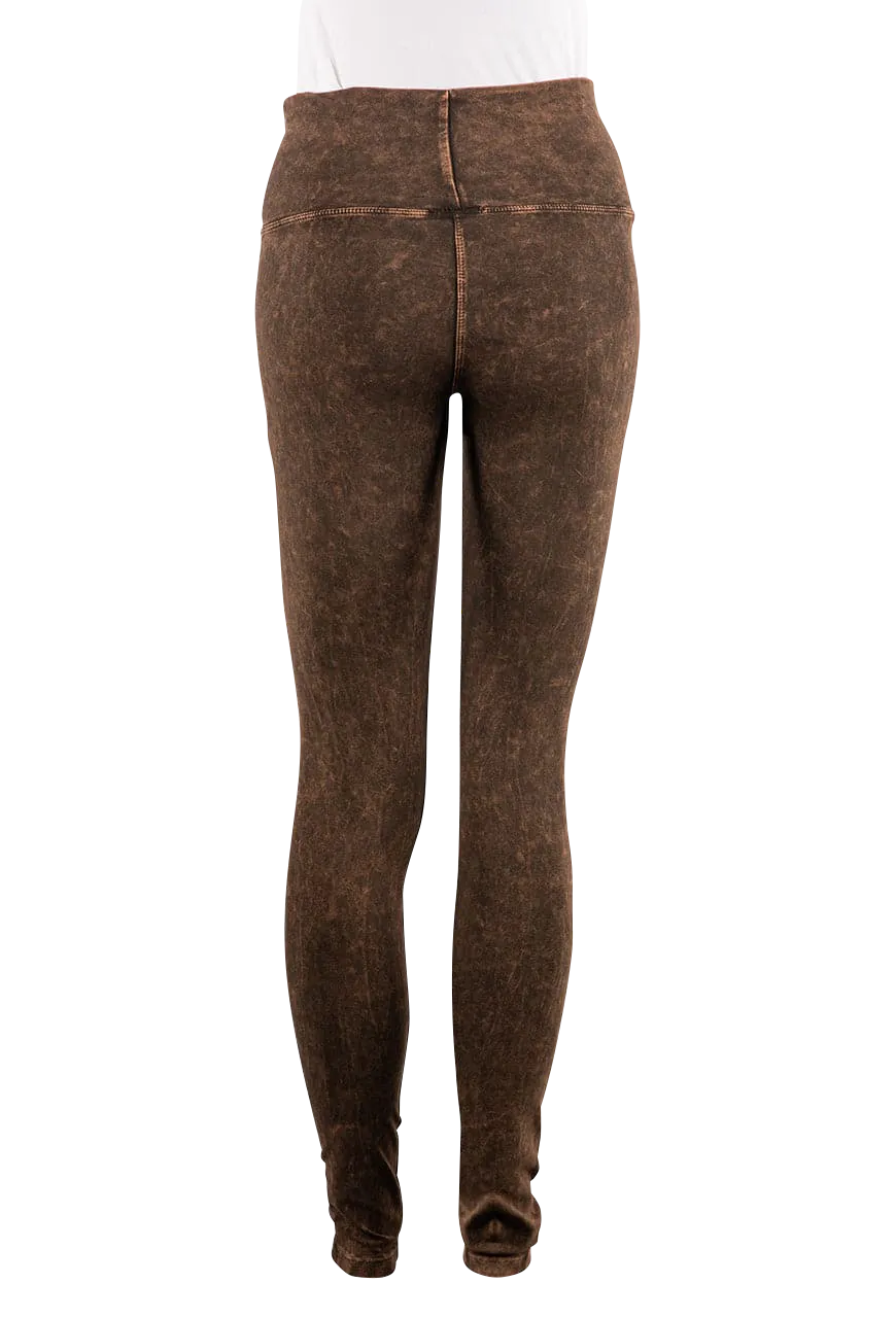 Pat Dahnke Distressed Leggings - Brown