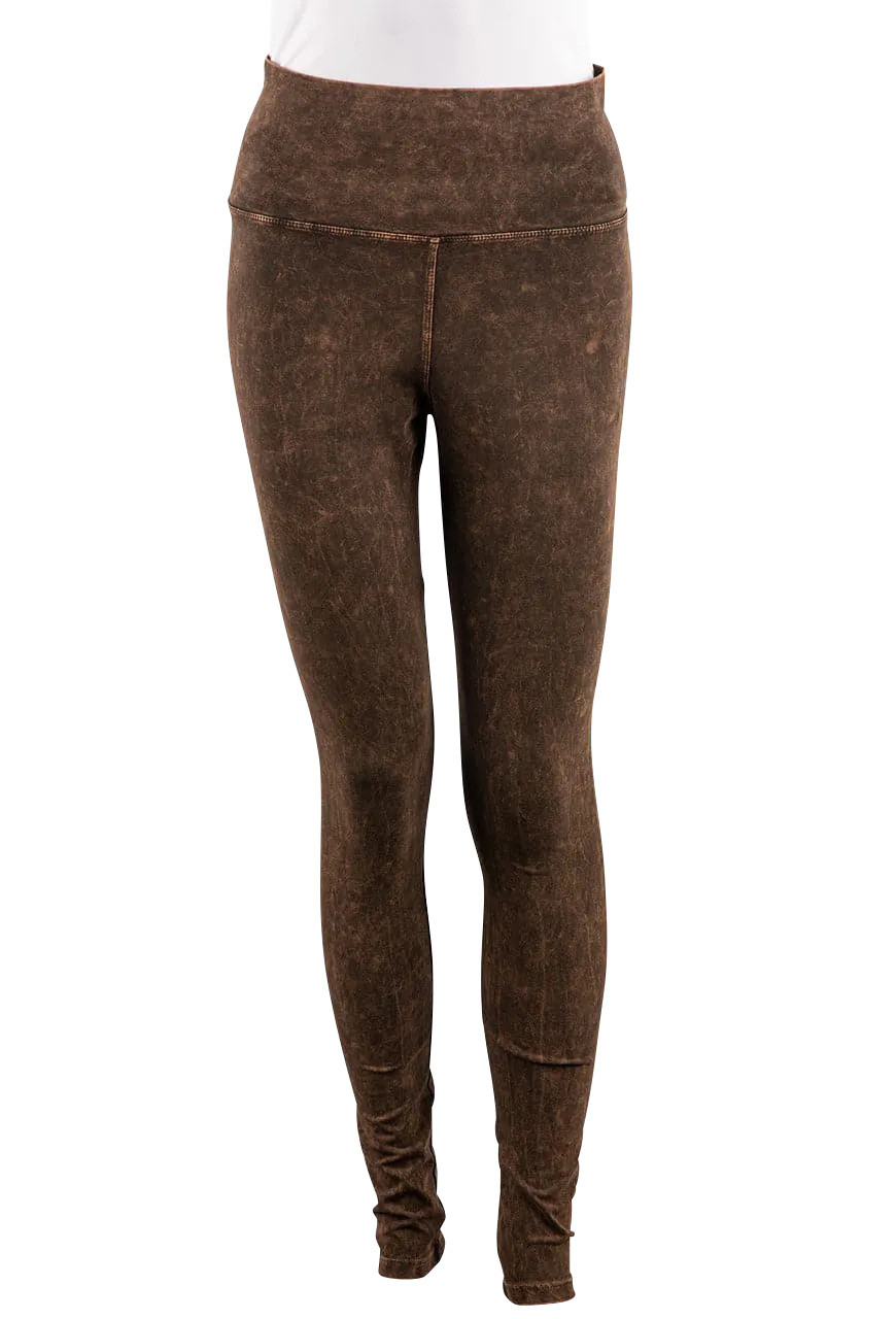 Pat Dahnke Distressed Leggings - Brown