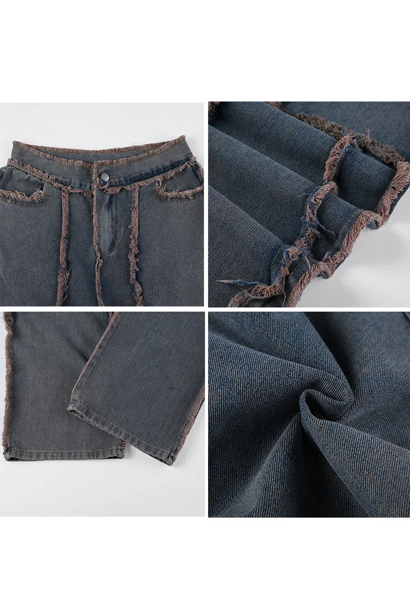 PG0401 Retro Denim Straight Jeans