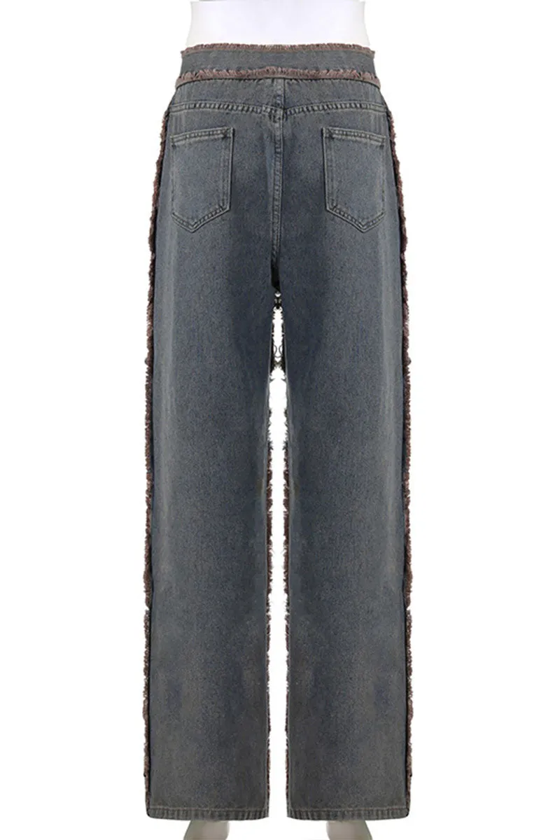 PG0401 Retro Denim Straight Jeans