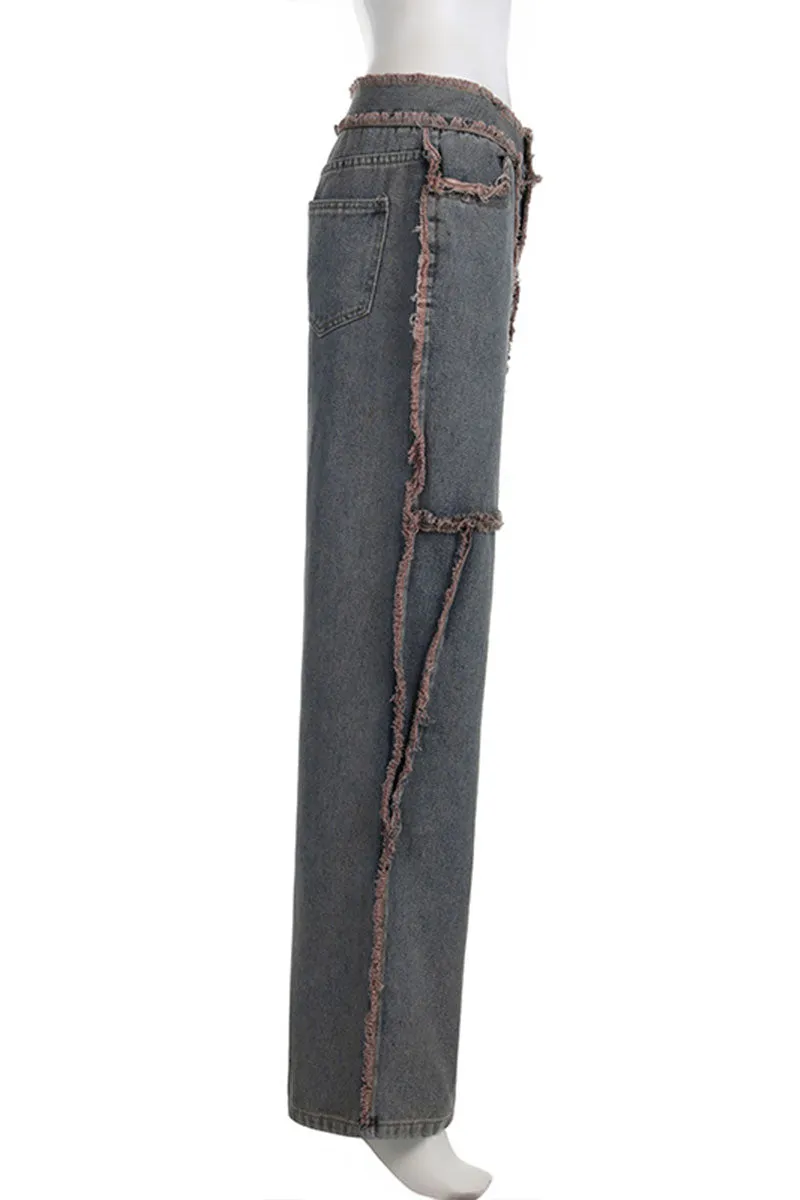 PG0401 Retro Denim Straight Jeans