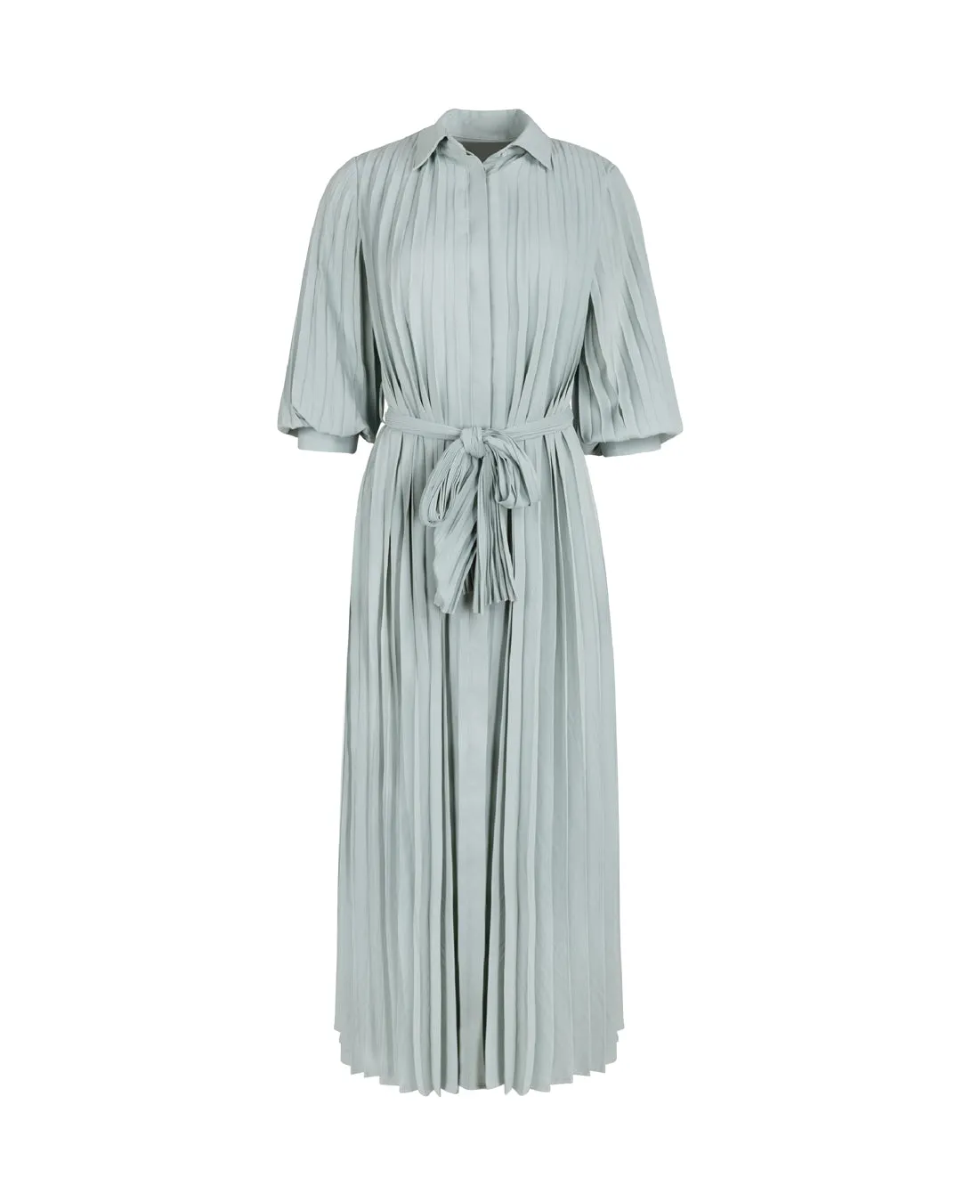 Pleated Belt Detail Dress