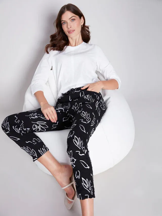 PRINTED CRINKLE JOGGER