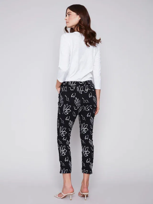 PRINTED CRINKLE JOGGER