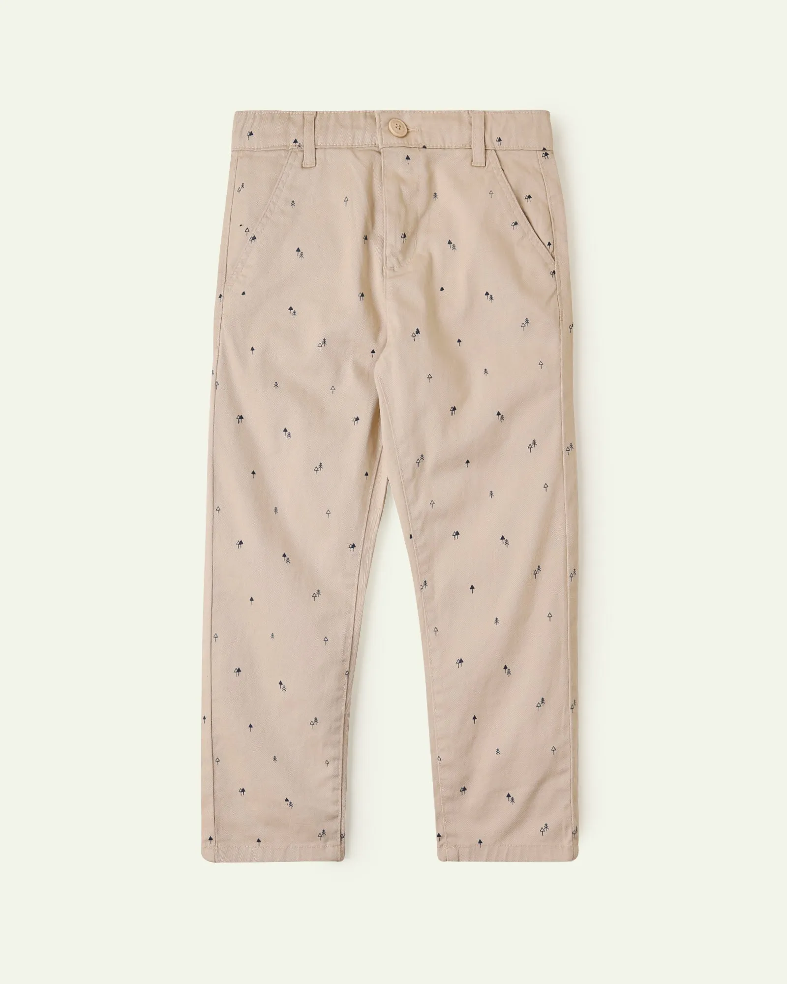 Printed Khaki Chinos