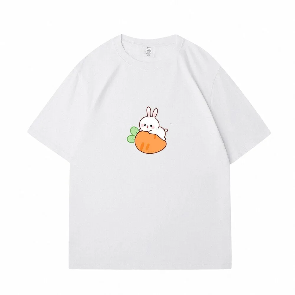 Relaxing Bun Bun the Bunny Loose Cotton T-Shirts