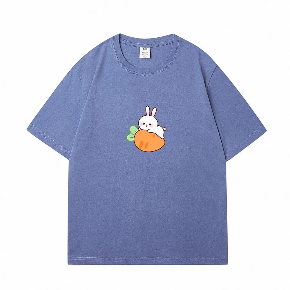 Relaxing Bun Bun the Bunny Loose Cotton T-Shirts