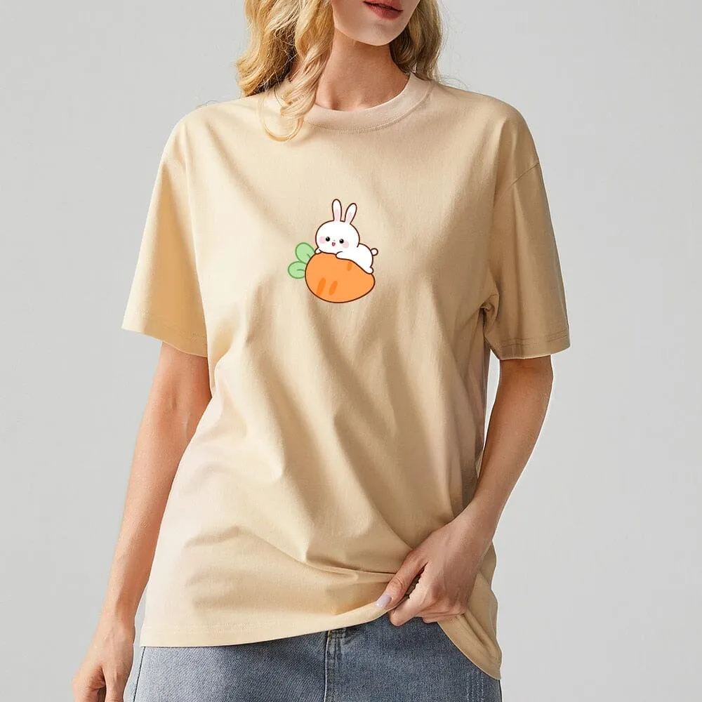 Relaxing Bun Bun the Bunny Loose Cotton T-Shirts