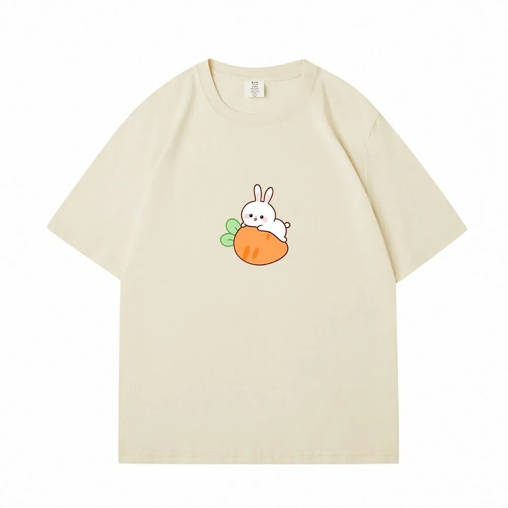 Relaxing Bun Bun the Bunny Loose Cotton T-Shirts