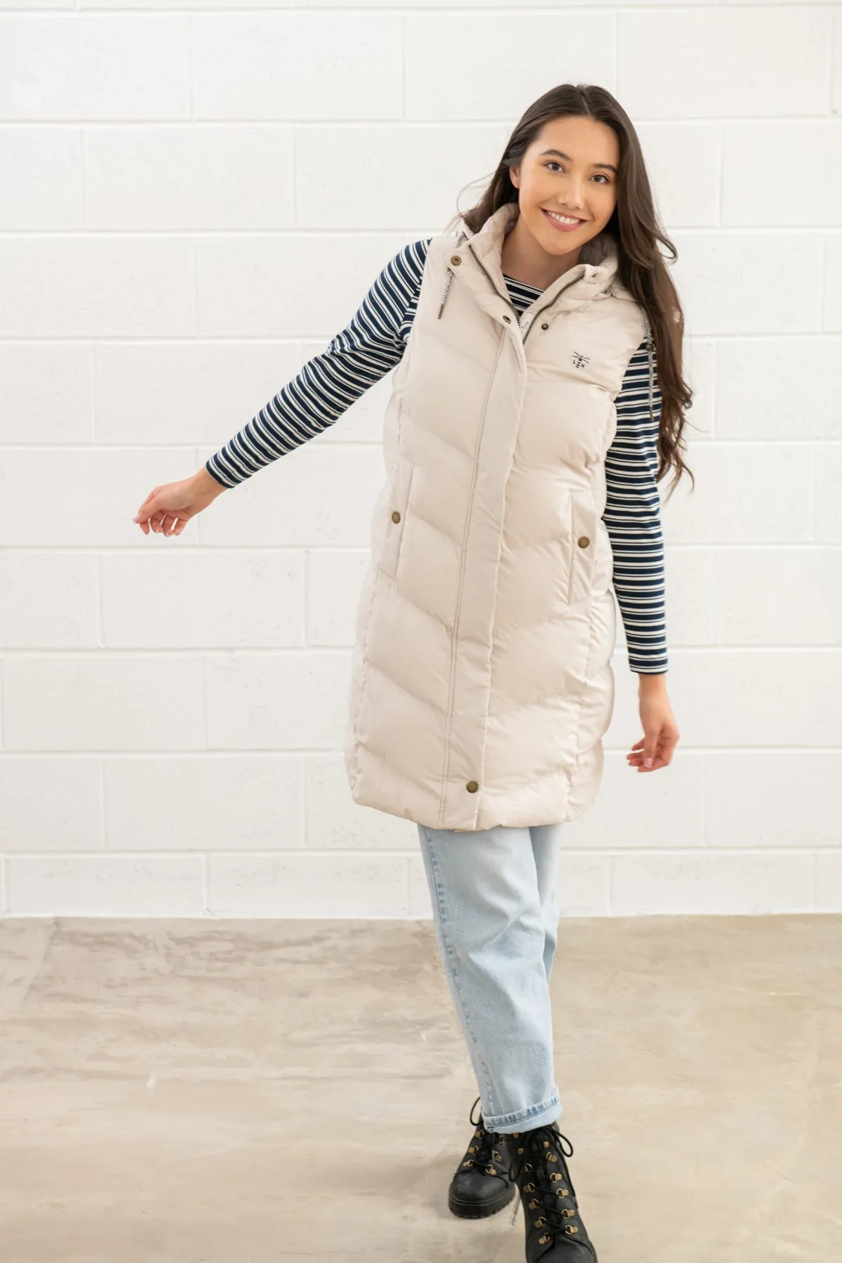 Savannah Long Gilet - Irish Cream