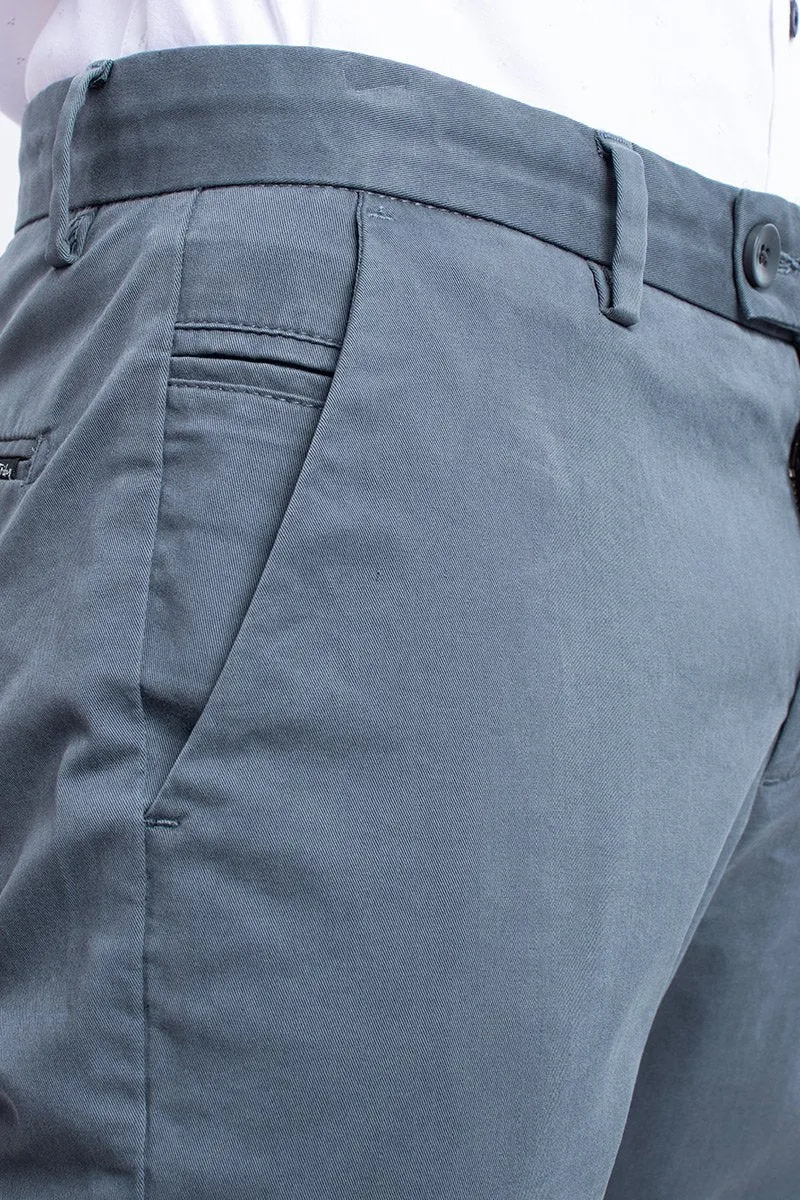 SF Leisure Blue 2-Way Stretch Washed Chino