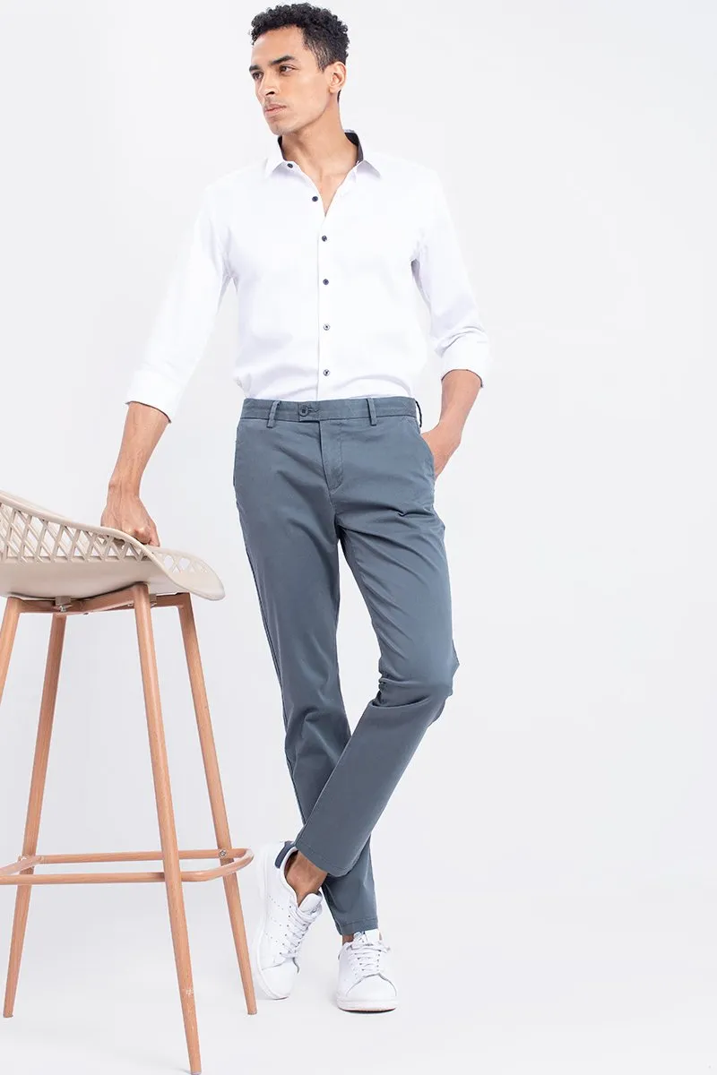 SF Leisure Blue 2-Way Stretch Washed Chino