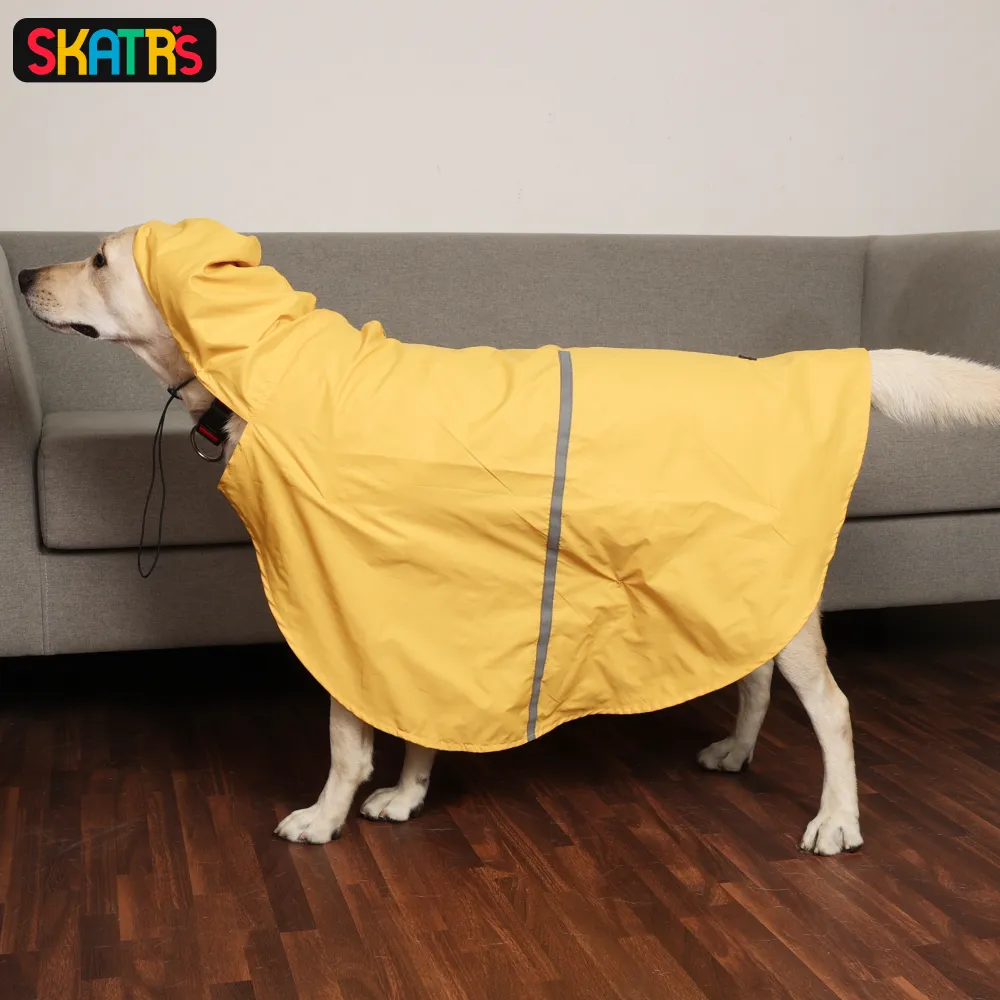 Skatrs Full Coverage Cape Style Raincoat for Dogs and Cats (Yellow)