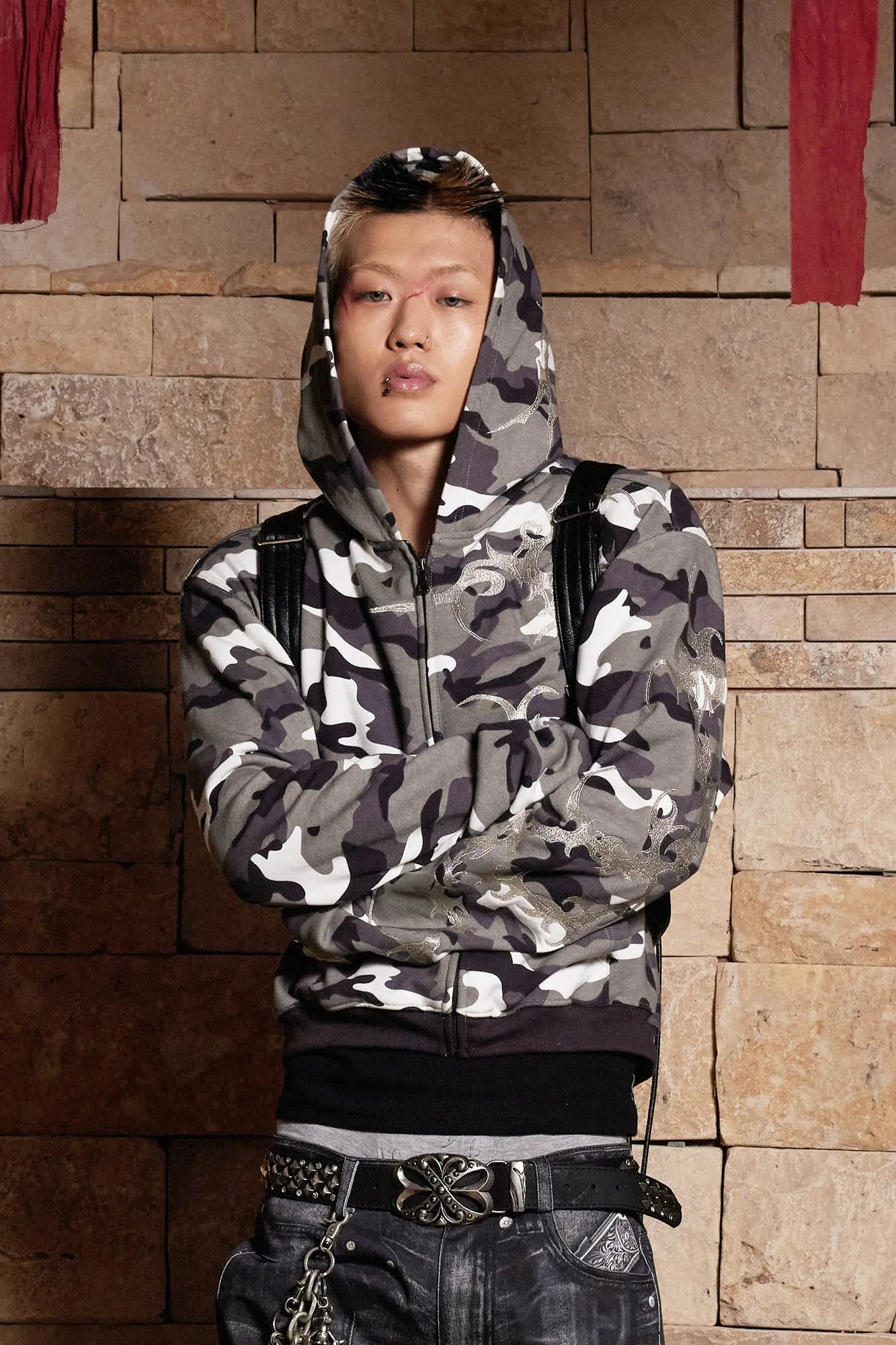 Snow Camo Zip Hoodie