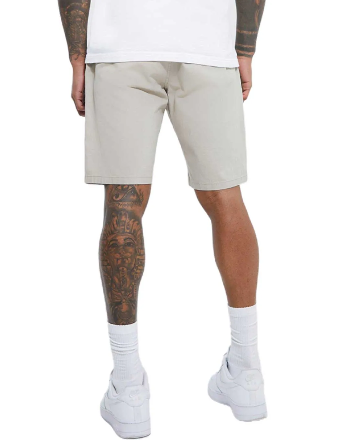 Stretch Skinny Fixed Waist Chino Short