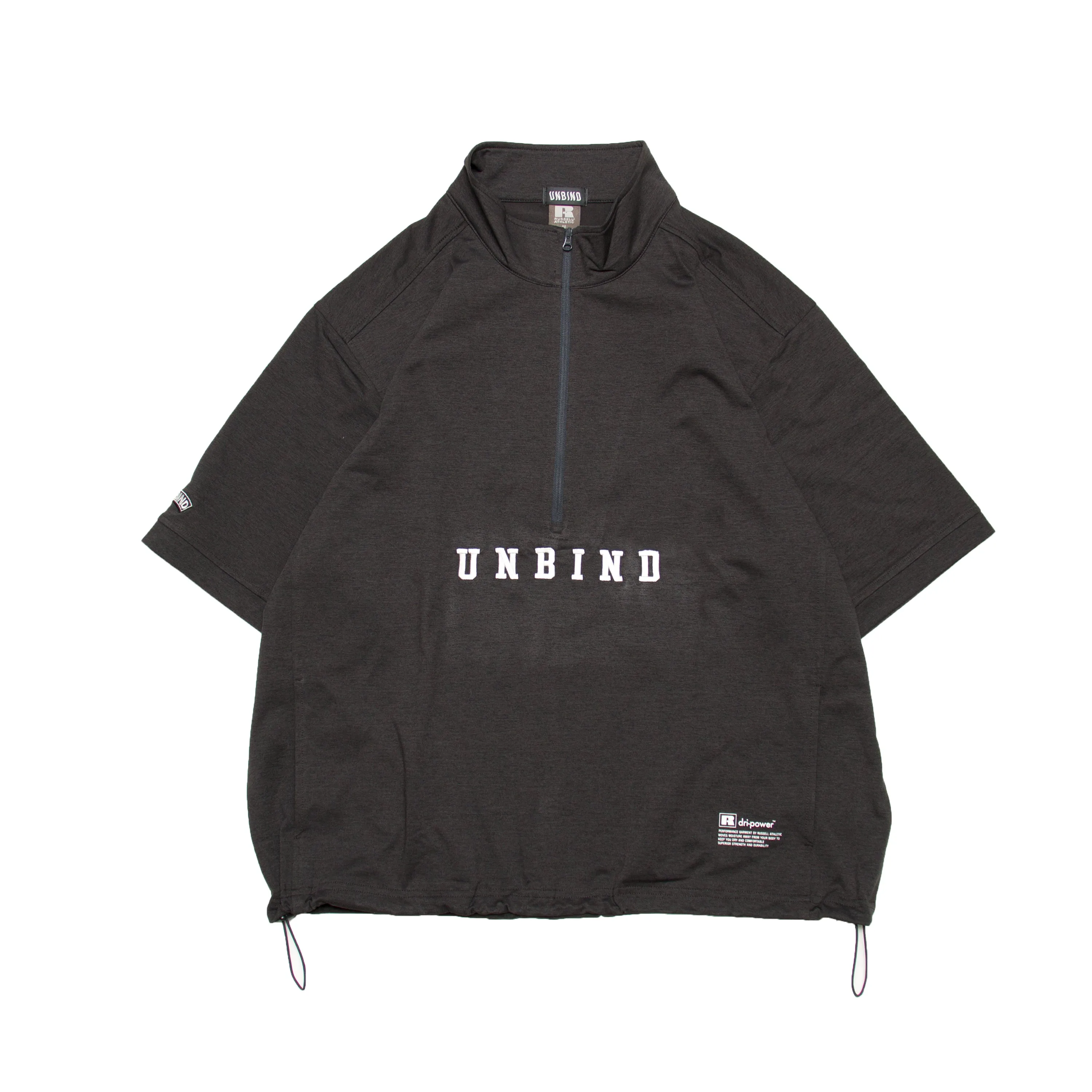 STRETCH ZIP UP SHIRT CHARCOAL