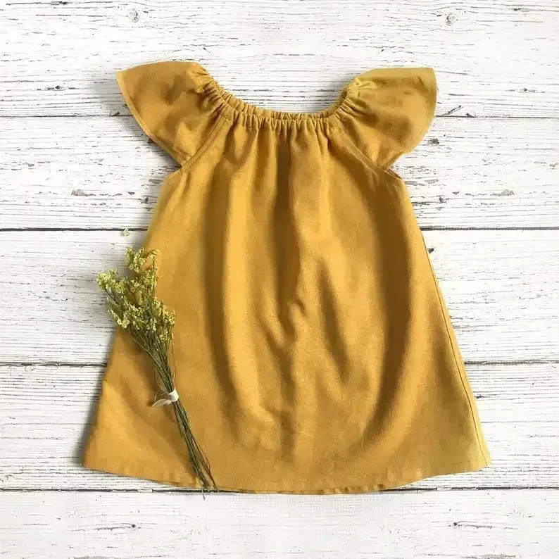 Summer Cotton Baby Girl Dress: Stylish Infant Home Attire & Comfort