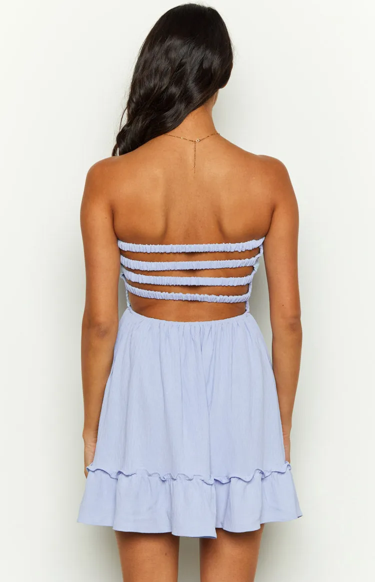 Sundazed Blue Strapless Mini Dress