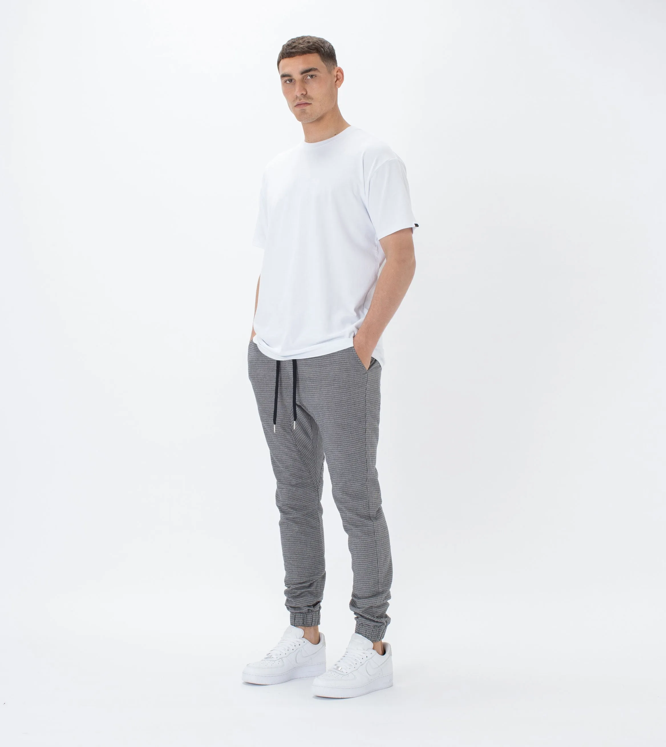 Sureshot Herringbone Jogger Grey Marle