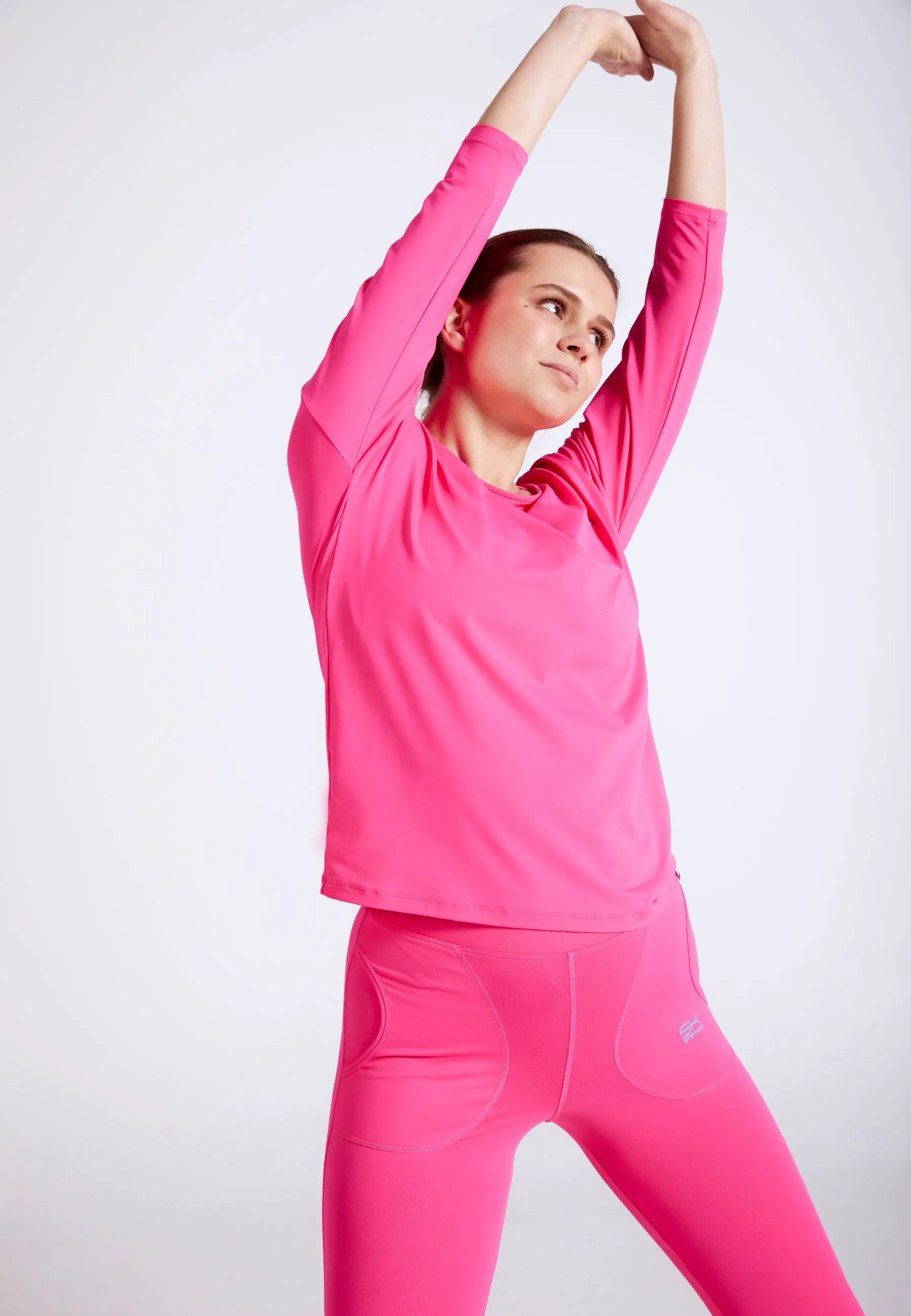 Tennis 3/4 Loose Fit Shirt, hibiscus pink