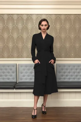 The Dalia long sleeve wrap coat dress