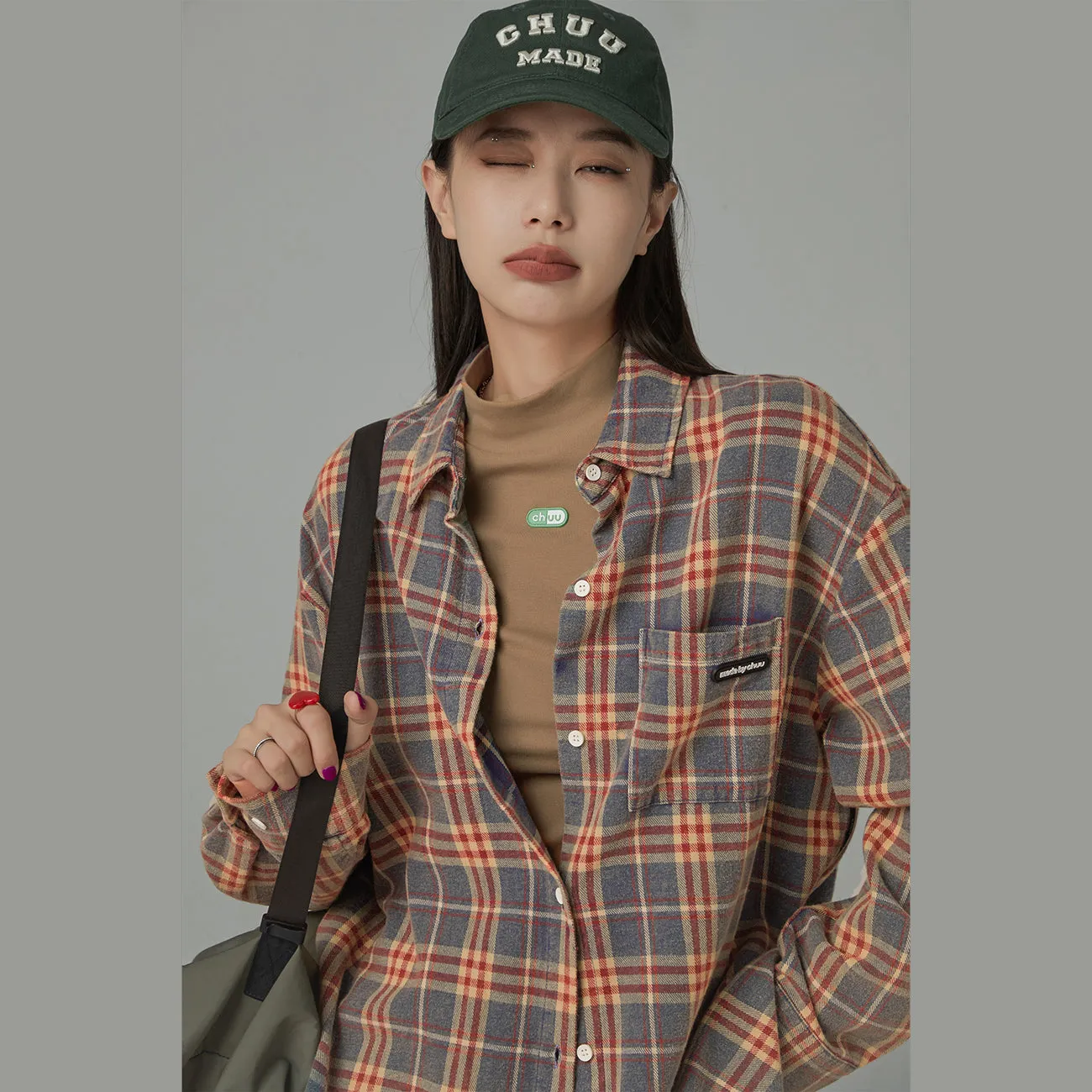 Vintage Check Loose Shirt