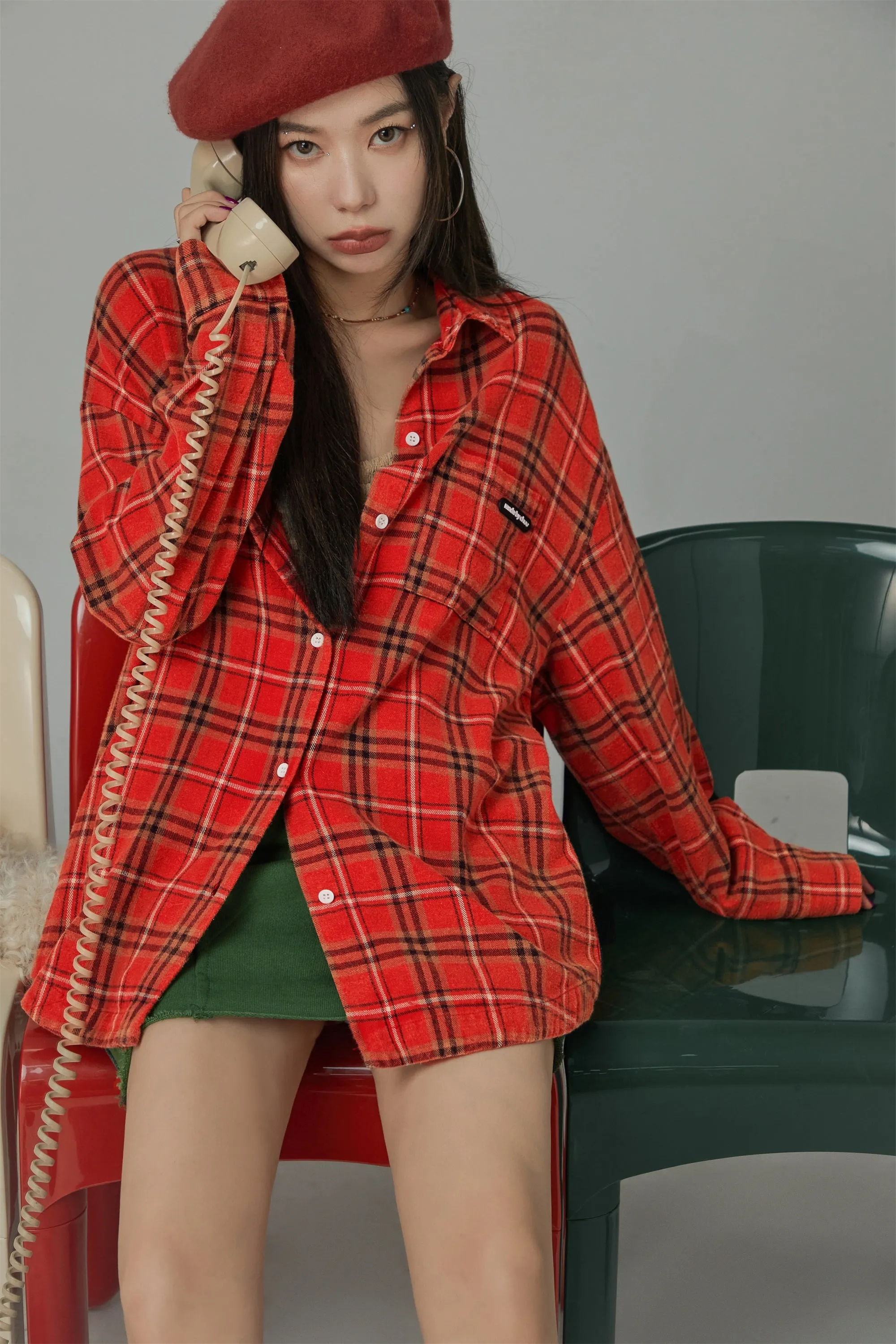 Vintage Check Loose Shirt