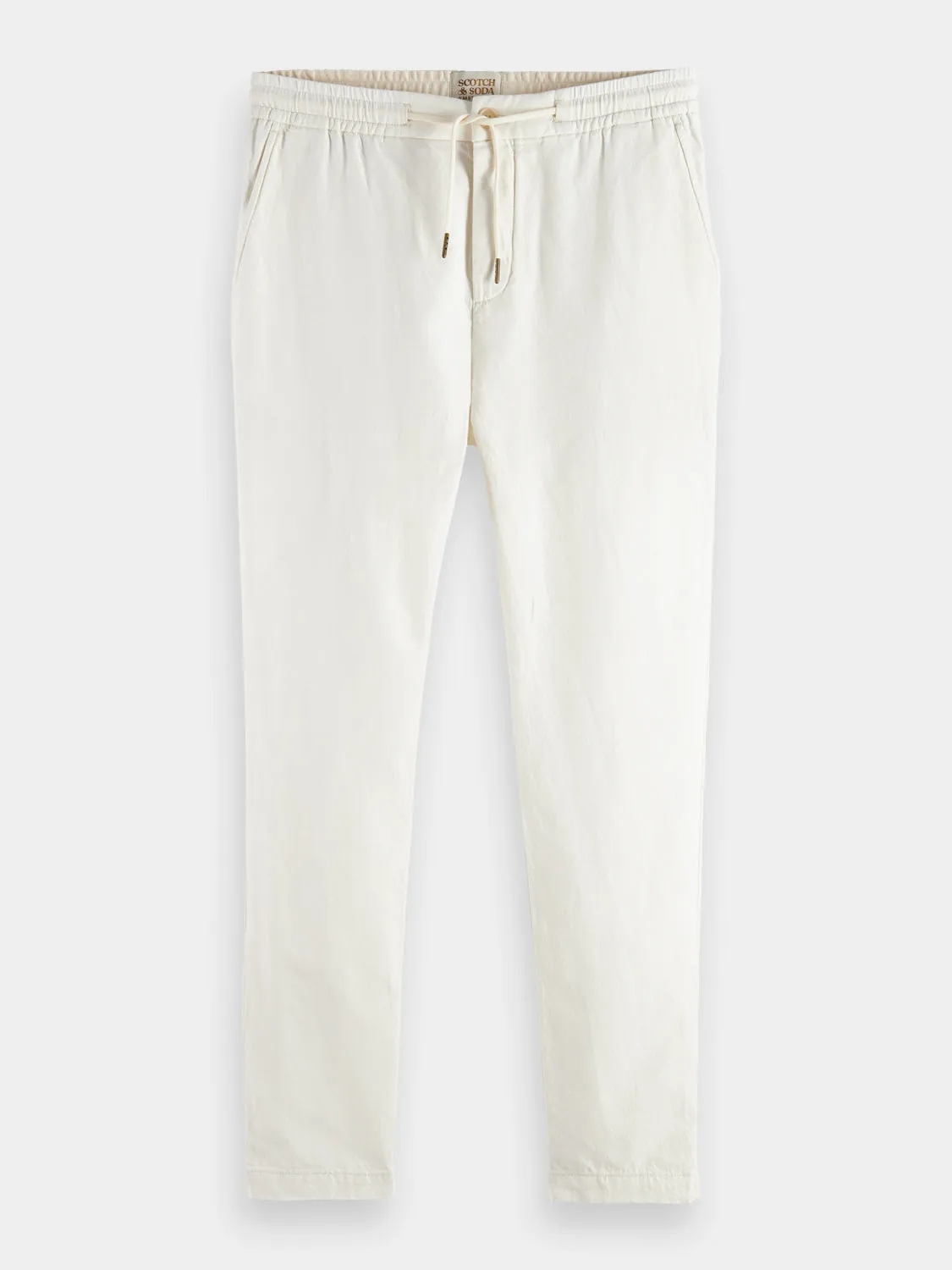 Warren straight-fit twill jogger pants