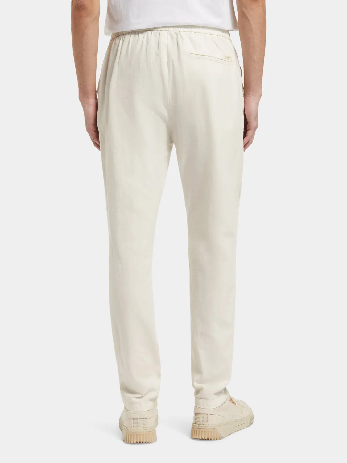 Warren straight-fit twill jogger pants