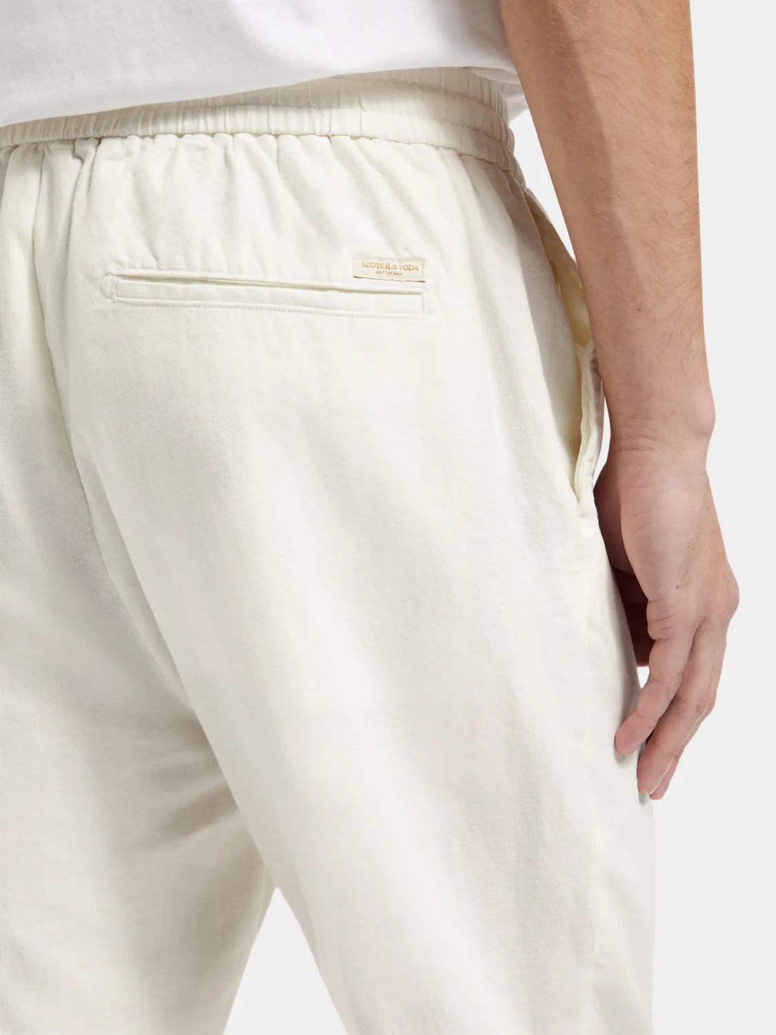 Warren straight-fit twill jogger pants